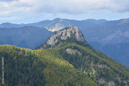 The mountains of the Prokletije National Park in the autumn near the Grebaje Valley of Montenegro. The Accursed Mountains. Albanian Alps. photo