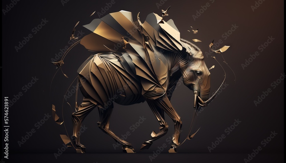 Elephant abstract animal background wallpaper generative ai Elephant abstract animal background wallpaper generative ai