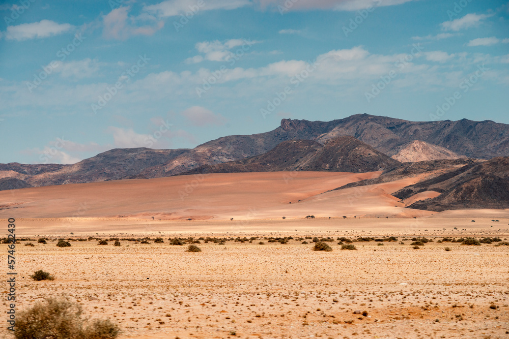 distant mountains in desert