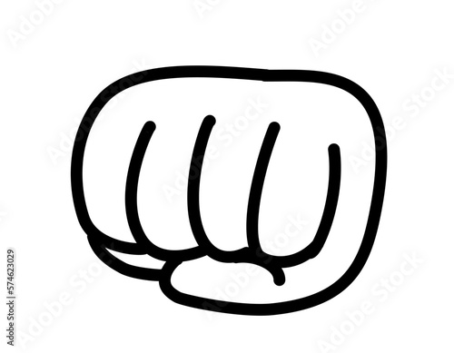 手のサイン"Punch"　"グー"