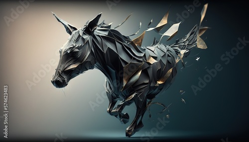 Horse abstract magical animal background with mare stallion wallpaper generative ai