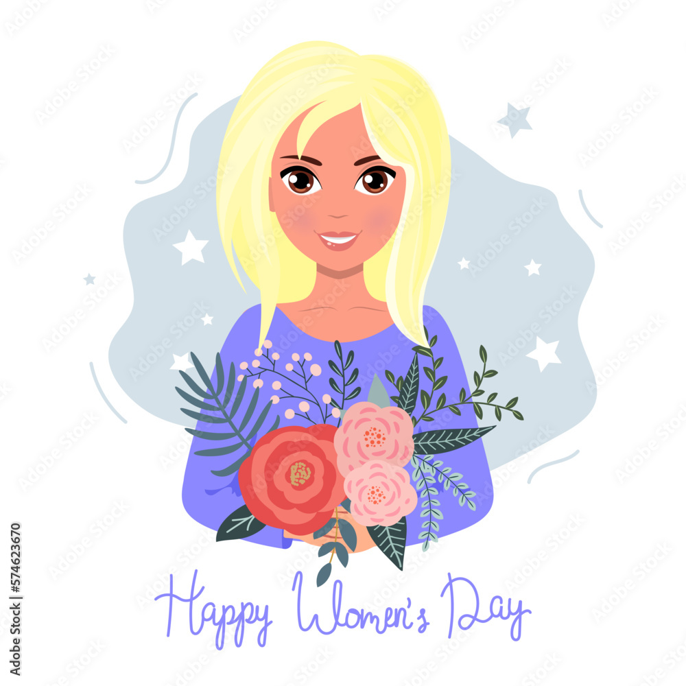 8 march, International Women's Day. Vector template with lettering design. Vector illustration. 8 march, International Women's Day. Vector template with lettering design. Vector illustration.