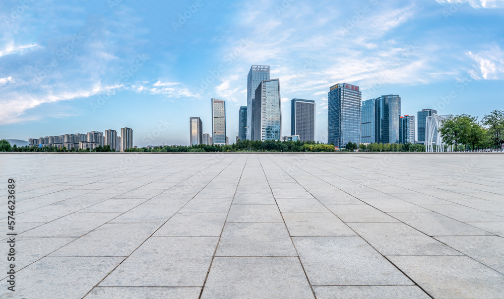 Modern urban architecture landscape in Zibo, China