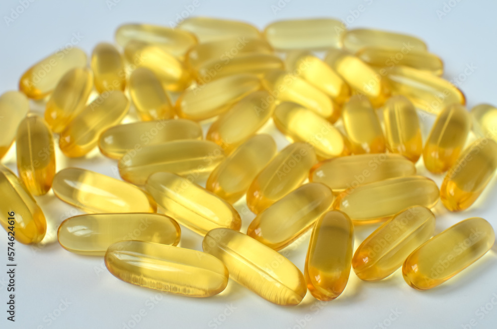 Yellow capsules with omega 3 Yellow capsules with omega 3