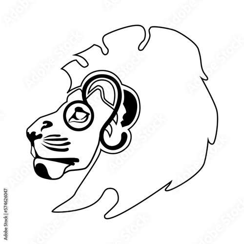 Leo zodiac sign white version 