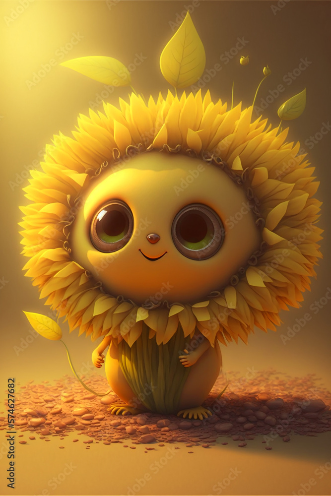 This darling baby sunflower beams with happiness, its vibrant yellow and orange tones radiating pure joy. Its cheerful disposition is simply contagious.