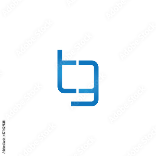 Vector modern monogram initial letter TG logo design template