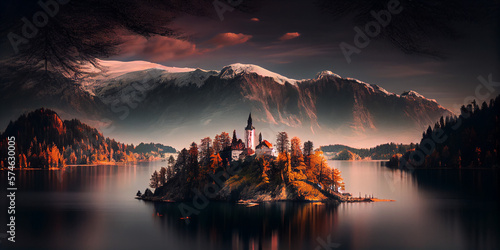 lake bled landscape