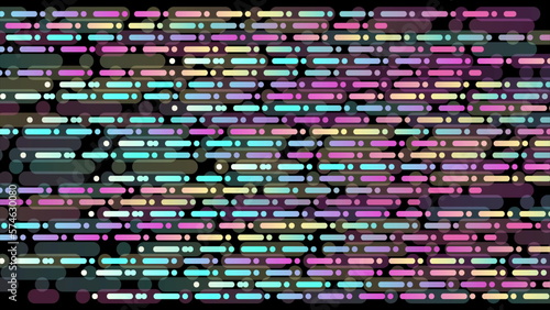 Holographic dots and stripes geometric abstract tech background