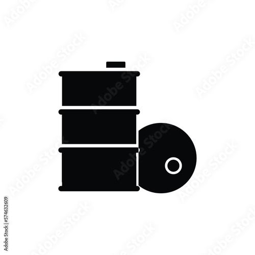 barrel isolated icon on white background, oil industry