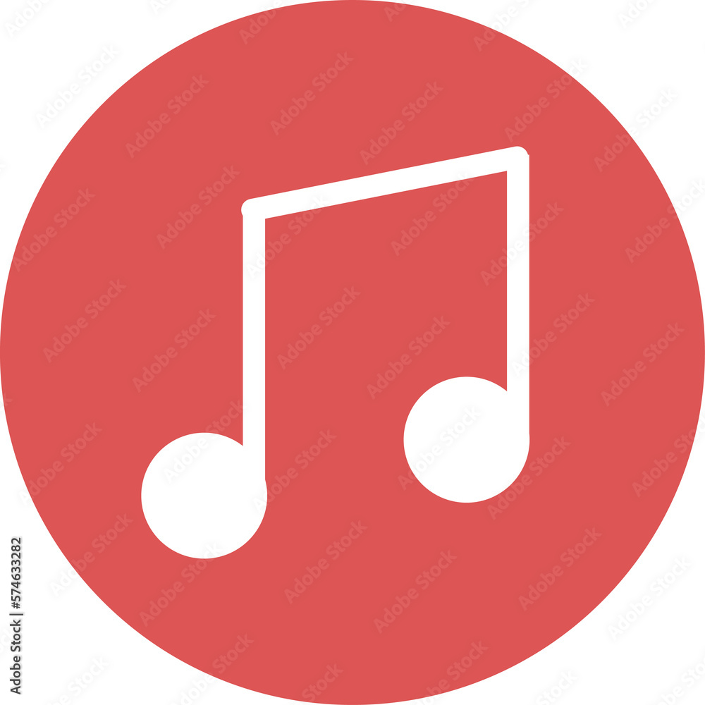 There is a music symbol in the center of the red circular pattern. There is a music symbol in the center of the red circular pattern.