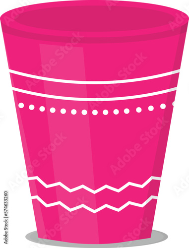 Traditional and cultural glass or tumbler vector design
