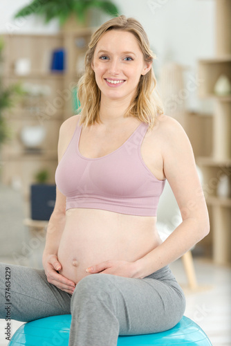 pregnant and sport with blue gymball Free Download pregnant and sport with blue gymball - GFXLoad