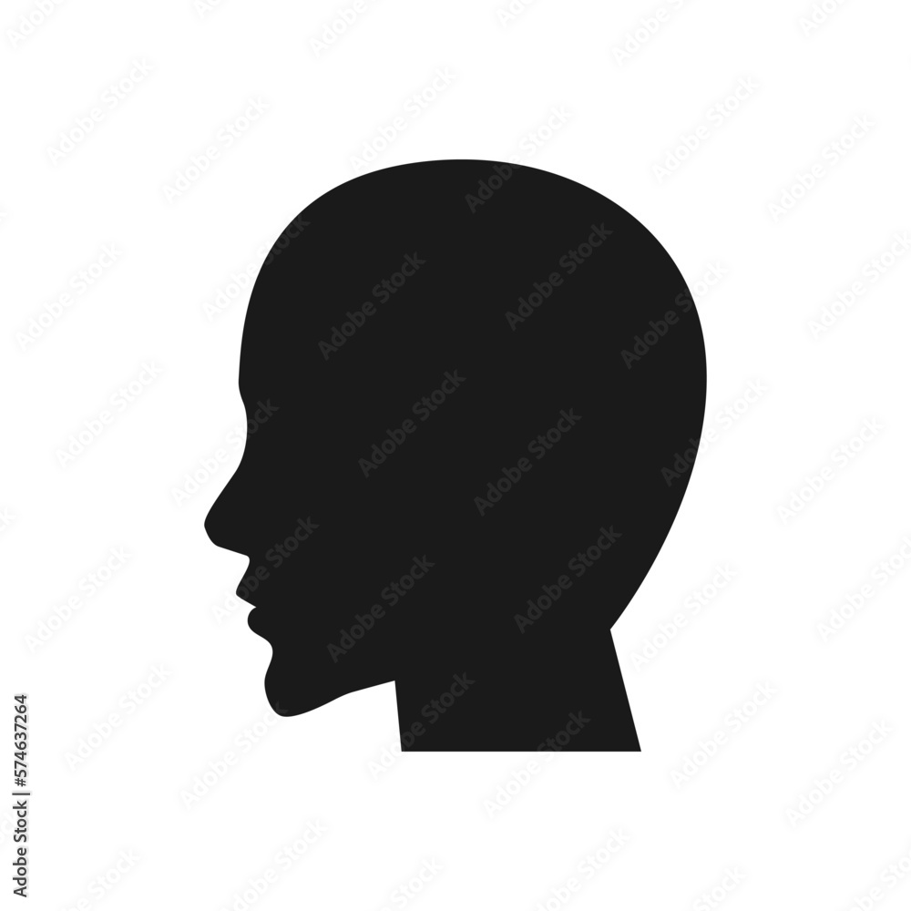 silhouette human head icon vector illustration silhouette human head icon vector illustration