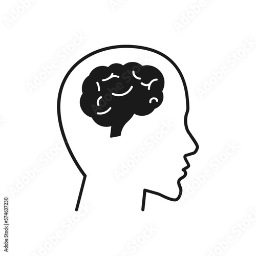 human brain medical icon vector illustration
