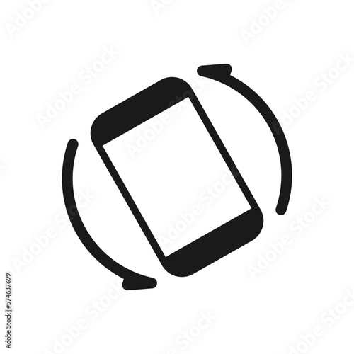 Mobile rotation icon, device rotate symbol