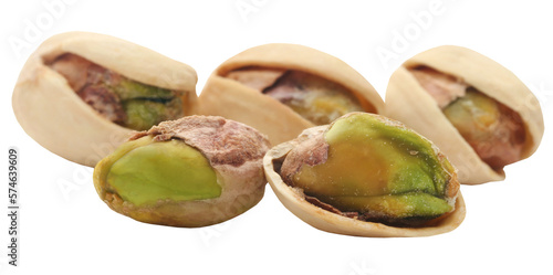 Closeup of some roasted pistachio