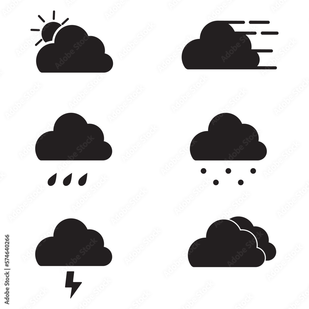 Outline weather icons Outline weather icons