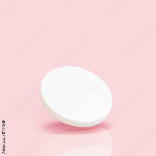 Personal hygiene product icon. Cosmetic sponge. 3D render