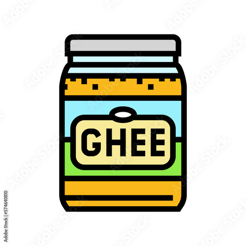 ghee milk product dairy color icon vector illustration