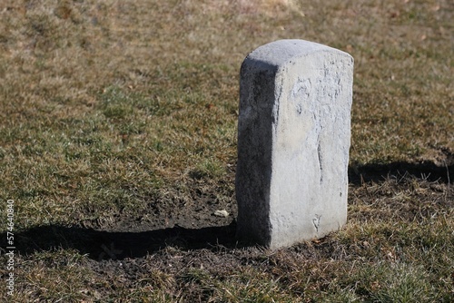 old stone tombstone