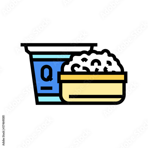 quark milk product dairy color icon vector illustration