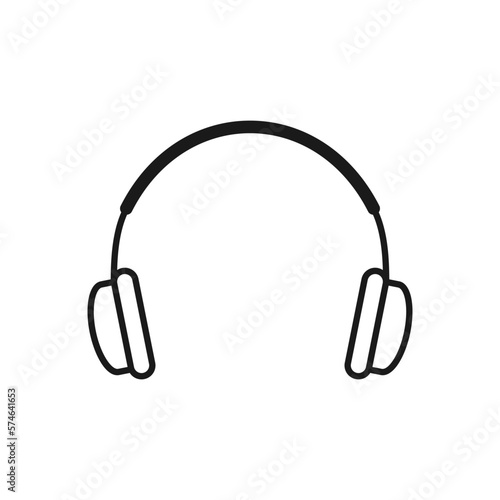 Headphones icon. Earphones symbol. Color editable