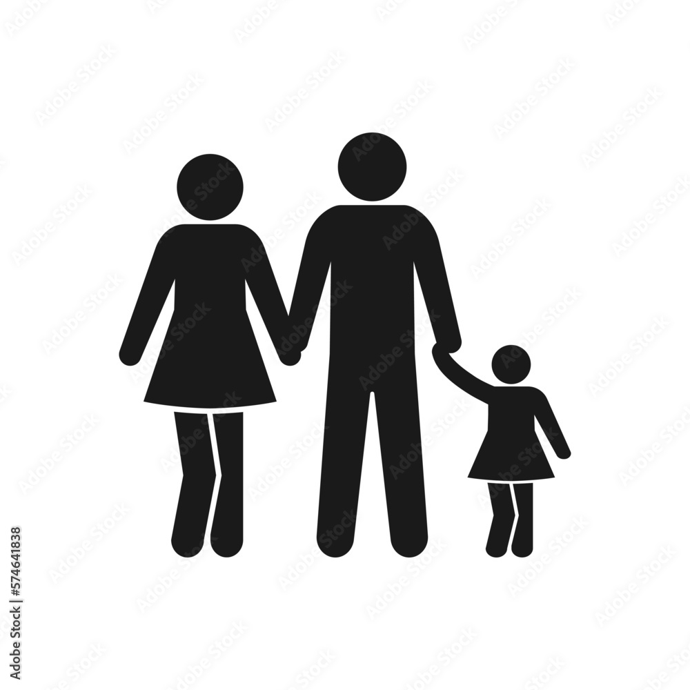 Family icon in trendy style Family icon in trendy style