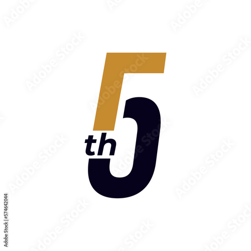 5th year anniversary celebration logo design photo