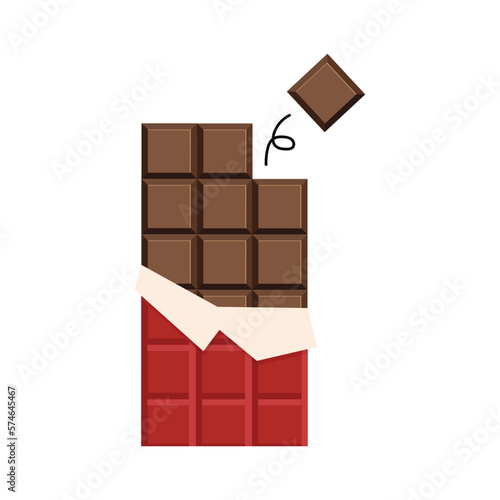 Milk chocolate bar flat icon