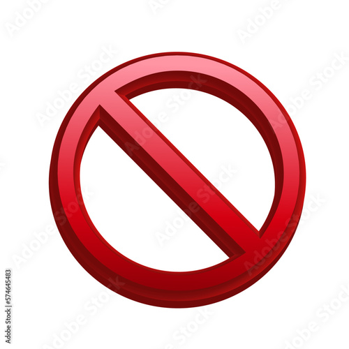 Free Download No symbol logo icon 3D realistic - GFXLoad