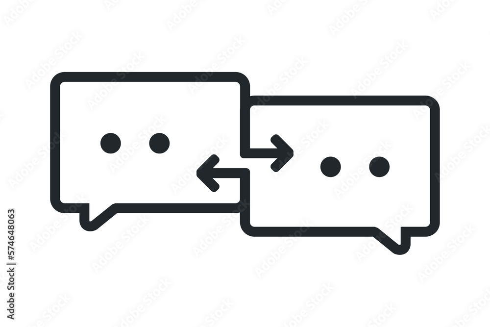 Message sharing icon. Transfer chat. illustration vector Message sharing icon. Transfer chat. illustration vector