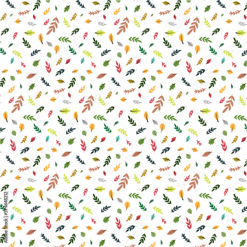 seamless pattern with autumn leaves