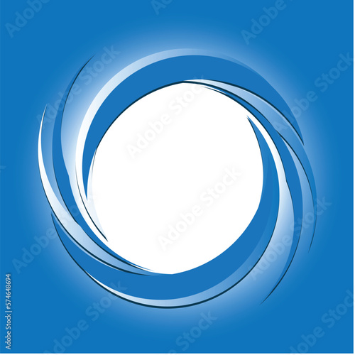 blue spin cicrcle logo template