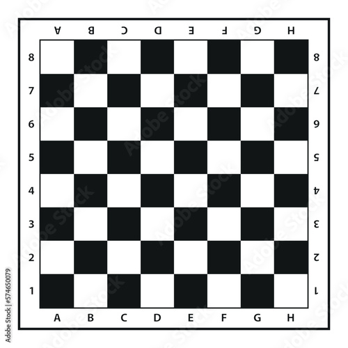 chessboard, black and white vector illustration isolated on white