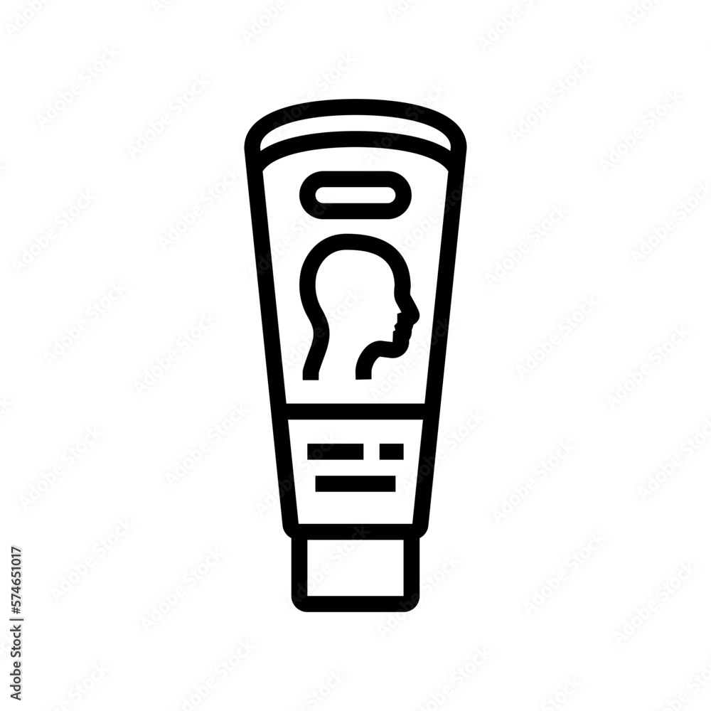 neck cream product line icon vector illustration neck cream product line icon vector illustration