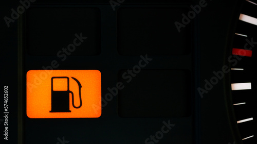 low fuel indicator in a car
