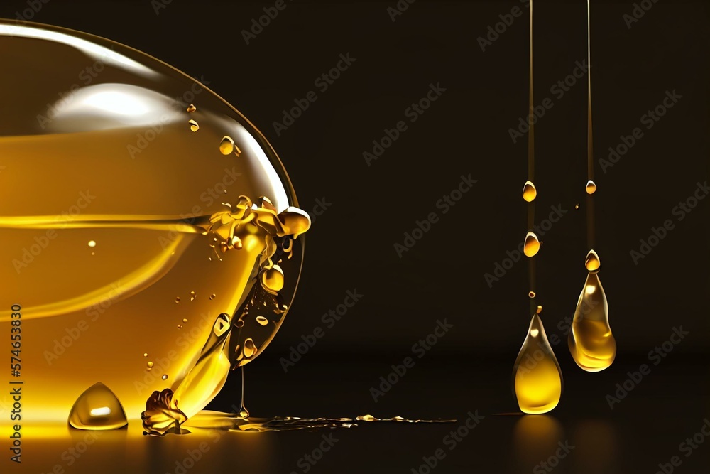 3d of juicy honey droplet isolated on transparent background. Caramel