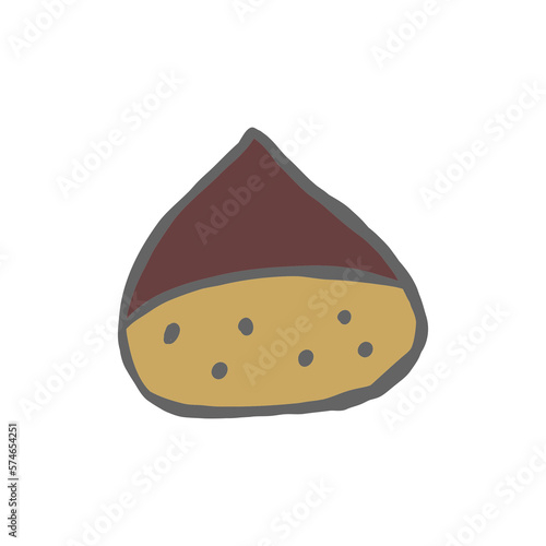 シンプルな栗のイラスト