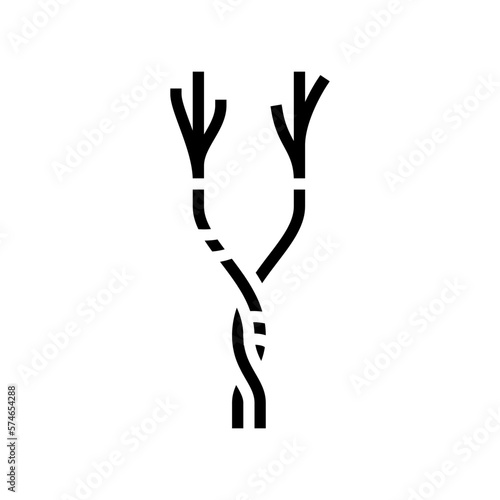 twisted pair cable glyph icon vector illustration