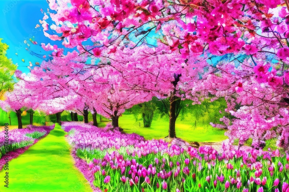 Naklejka premium Spring background