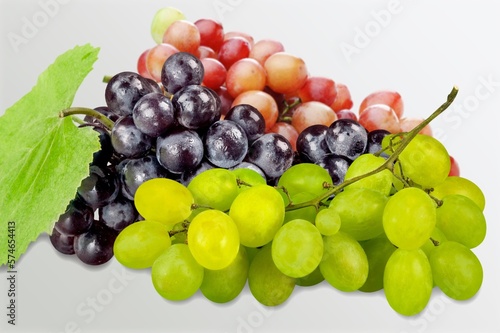 Pile of fresh ripe grapes fruits