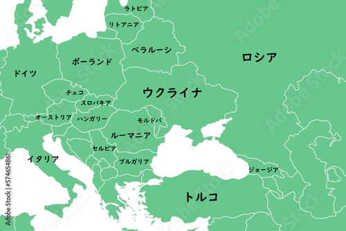 ウクライナとロシアとその周辺国の地図