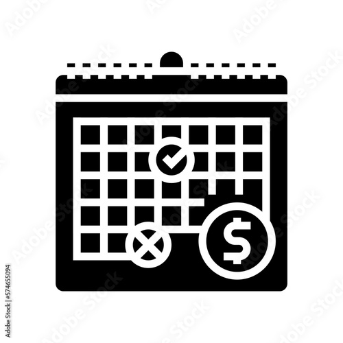 early repayment glyph icon vector illustration
