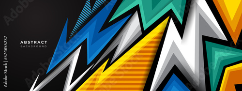 Sports racing texture background. Geometric multicolour pattern vector illustration