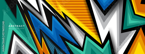 Sports racing texture background. Geometric multicolour pattern vector illustration