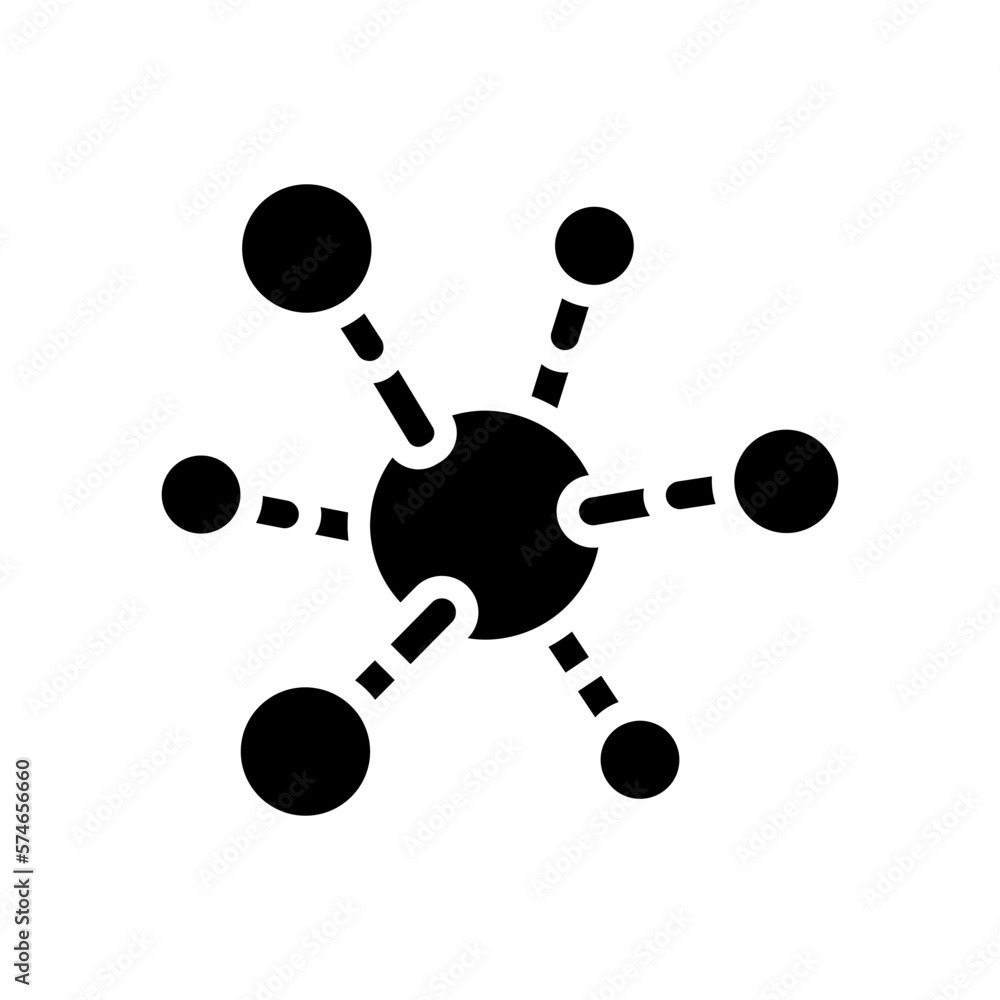 medical molecular structure glyph icon vector illustration medical molecular structure glyph icon vector illustration