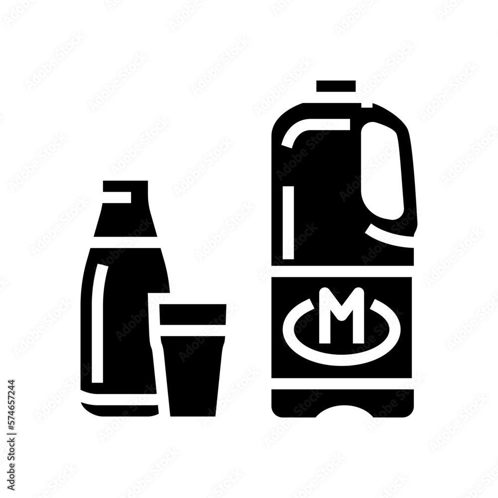 milk dairy product glyph icon vector illustration milk dairy product glyph icon vector illustration
