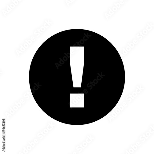 Round Circle Warning or Attention Sign with Exclamation Mark Icon. Vector Image.