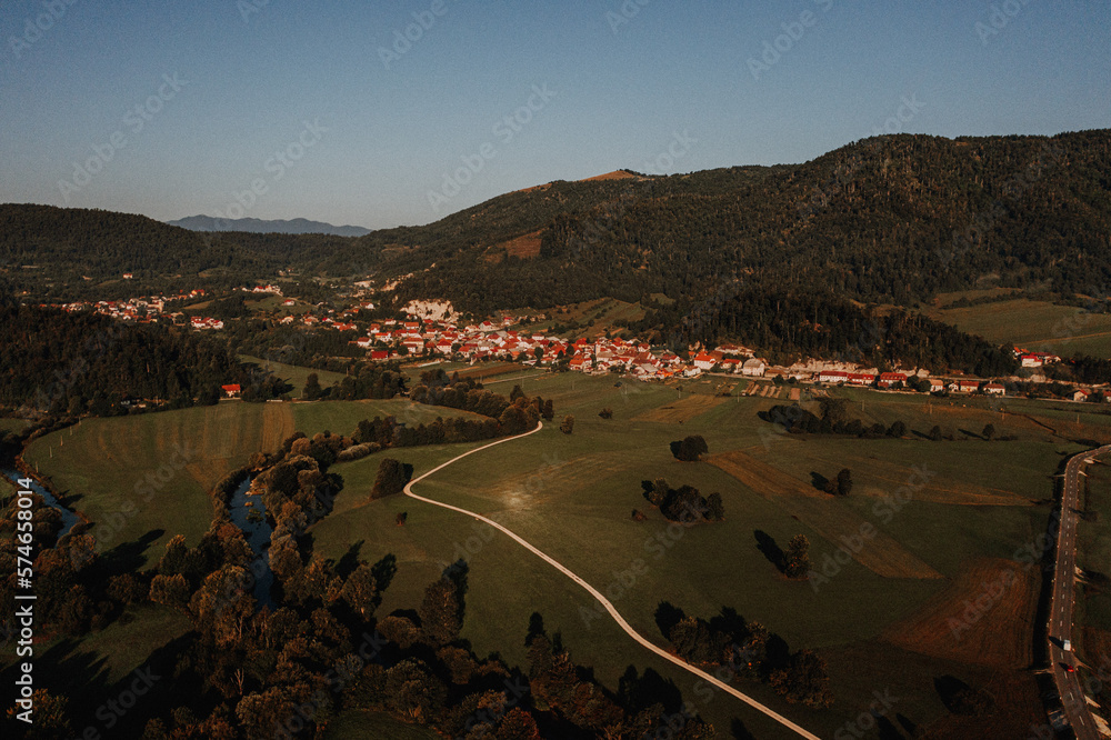 Slowenien - Luftbild über Planinsko polje